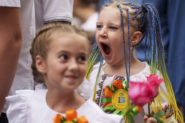 Ukrainian front-line students celebrate back-to-school despite ever-present air raid alarms