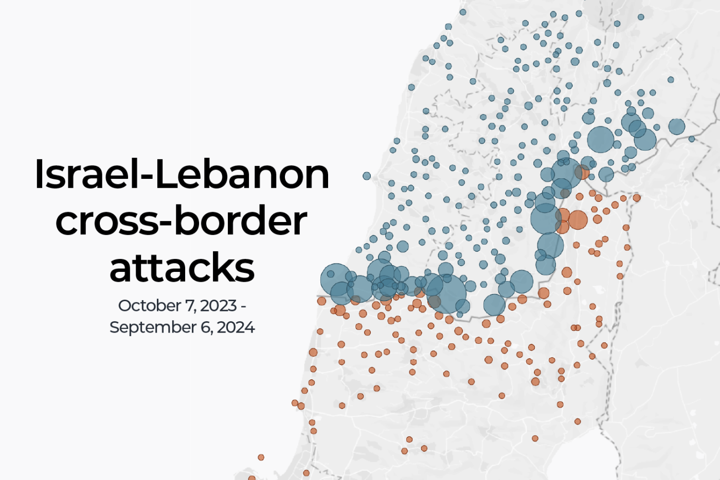 Mapping 11 months of Israel-Lebanon cross-border attacks