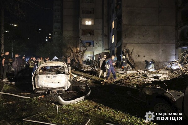 Over 20 people wounded after Russia strikes apartment blocks in Ukraine’s Kharkiv